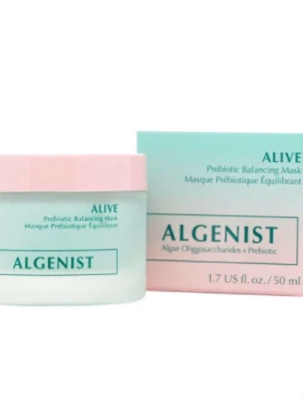 Algenist Mint Jar with Pink Lid Prebiotic Balancing Mask